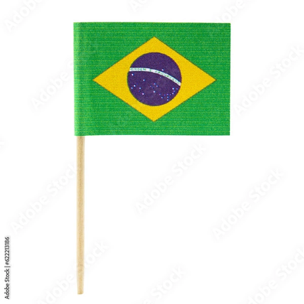 Obraz isolated minature flag, country brazil