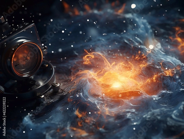 Obraz Mistic abstract closeup space background AI generated Technology cosmic wallpaper