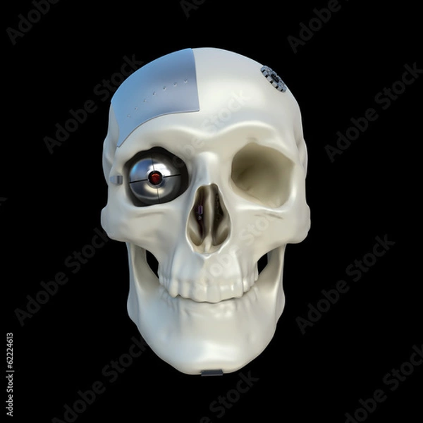 Fototapeta cyborg skull