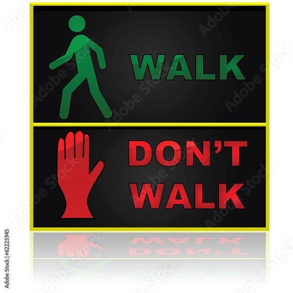 Obraz Walk and don't walk