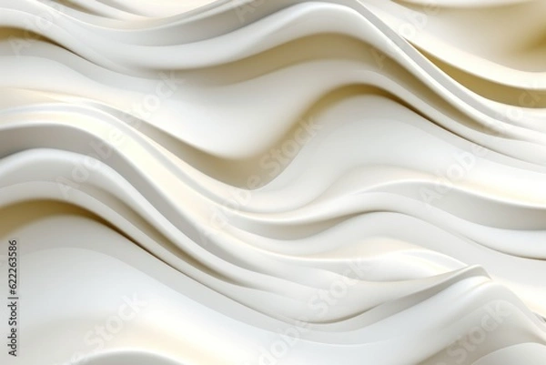 Fototapeta Background of a white ultra waves abrasive forms. AI generated