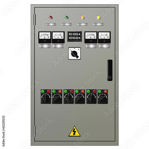 Obraz Control Panel. Production control panel and control of computer devices.