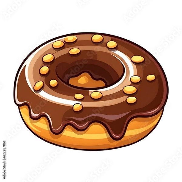 Obraz Chocolate Donut, Generative ai