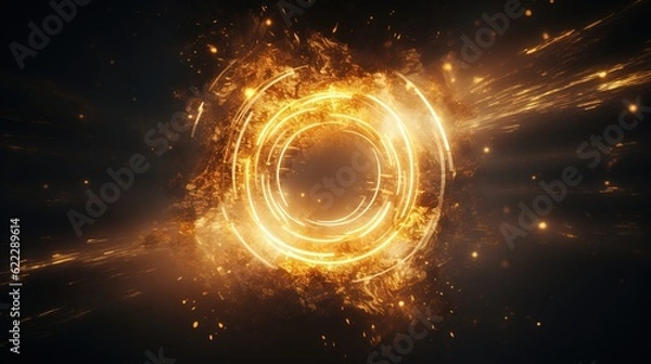 Fototapeta background with glowing circles