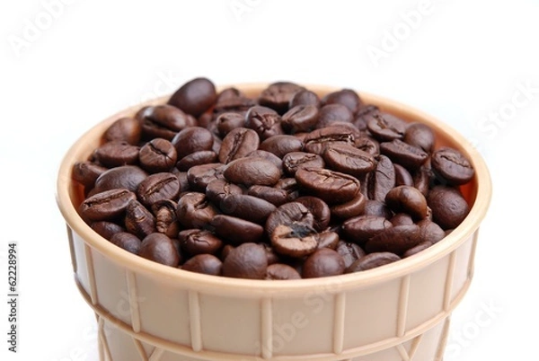 Obraz Isolated cone full with coffee bean