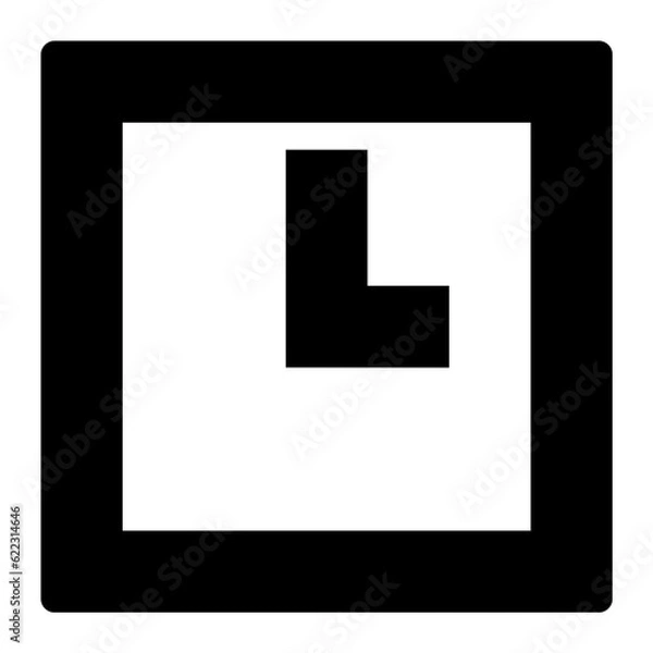 Fototapeta Clock icon. Suitable for website UI design
