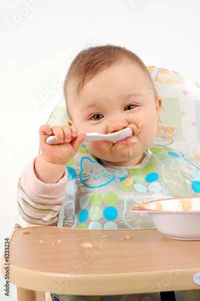 Obraz eating baby girl