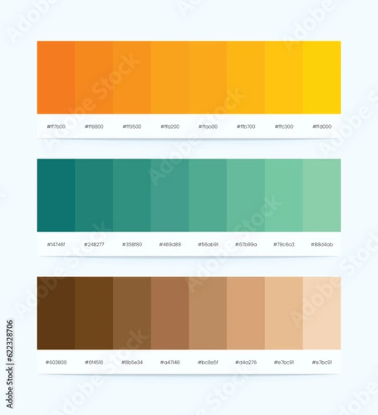 Fototapeta Color Palette Vector With Color Codes