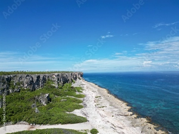 Obraz Spectacular View of the Bluff, Cayman Brac a paradise within the Cayman Islands sister island to Grand Cayman in the Caribbean surrounded by sea a British oversea territory for tranquility relaxation