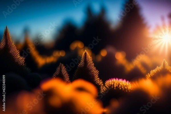 Obraz sunset in the field