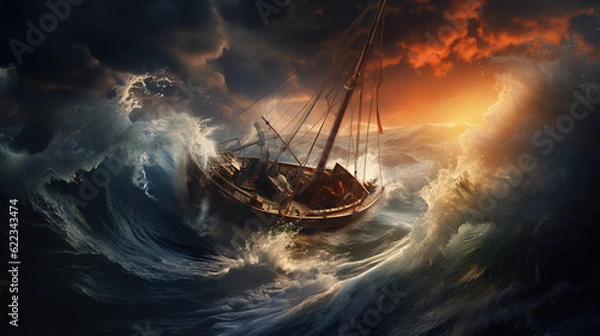 Obraz ship in the storm
