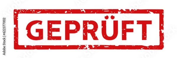 Fototapeta Checked stamp red vector