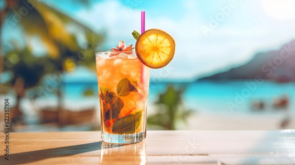 Fototapeta glass of cocktail