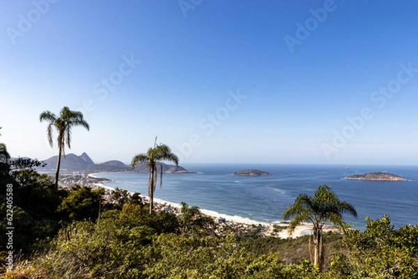 Obraz beach with trees