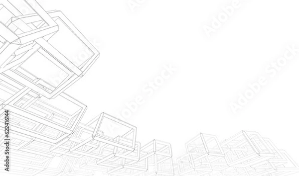 Obraz abstract architecture 3d illustration