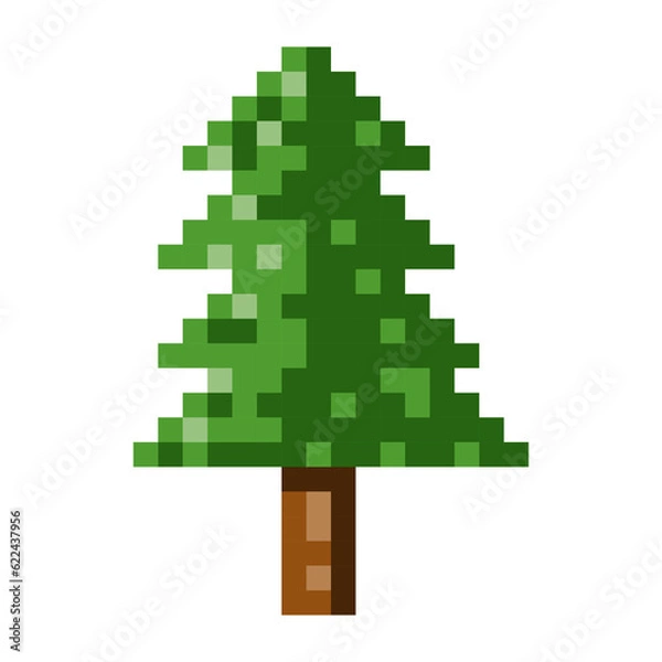 Fototapeta tree pixel vector illustration