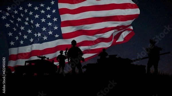Fototapeta USA, Background for Memorial Day or Veteran’s Day.  The video of this image is in my portfolio.	
