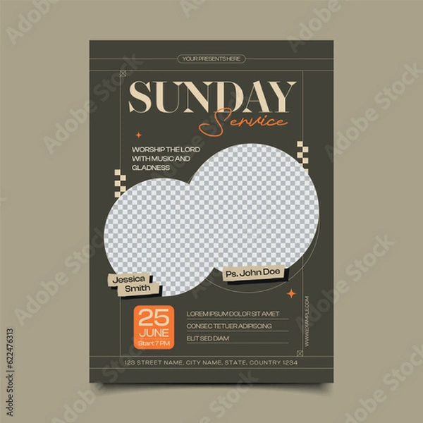 Obraz flat design baseball flyer template