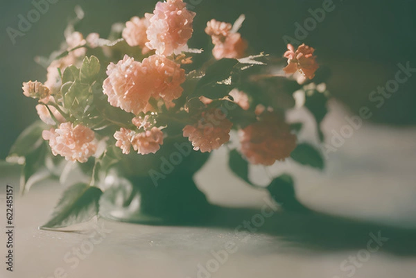 Obraz a warm pink flower.
Generative AI