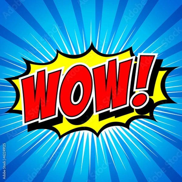 Fototapeta Wow! Comic Speech Bubble, Cartoon