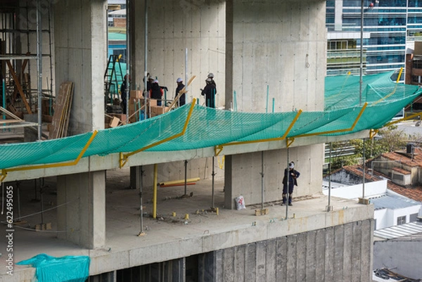 Fototapeta Skilled Workforce for Efficient Construction: Building Excellence