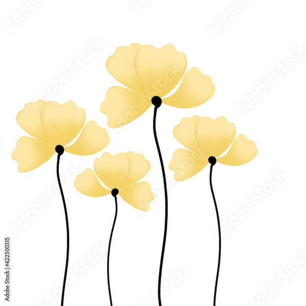 Obraz Flower drawings, used as illustrations