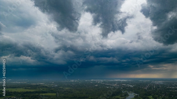 Fototapeta Storm over city