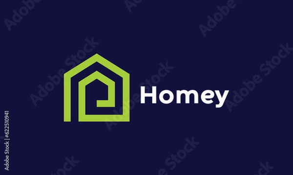 Obraz Logo vector house minimalist concept property residence architecture building industry