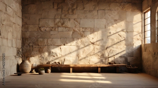 Fototapeta 石を使ったシンプルでモダンな部屋