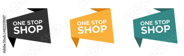 Fototapeta Ones stop shop vector labels