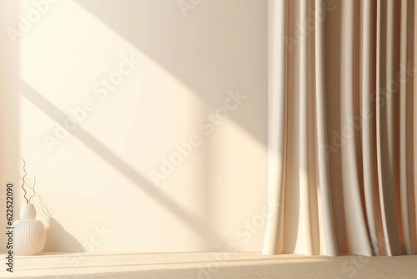 Obraz Abstract Interior with Modern Curtain