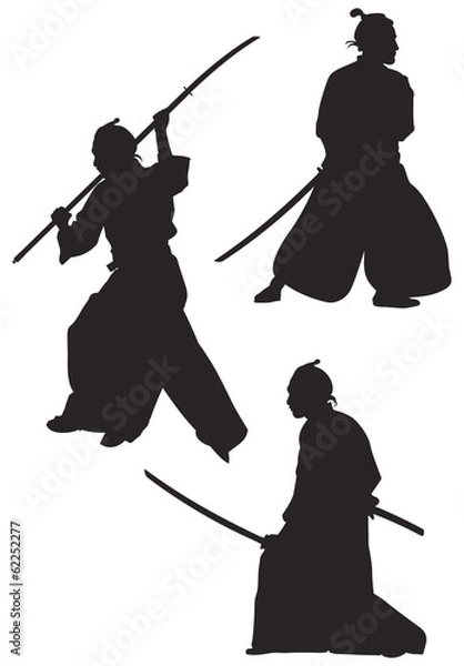 Obraz Sylwetki samurajów