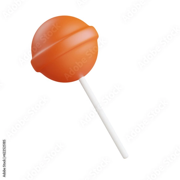 Fototapeta 3d lollipop candy icon illustration with transparent background