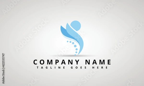 Obraz Logo Progress Man Icon Element Template Design Logos.