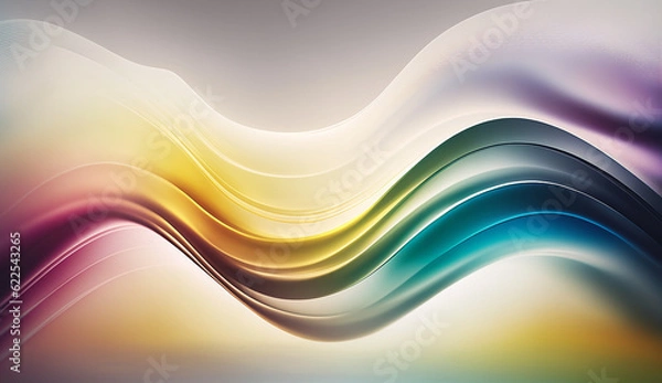 Fototapeta Abstract soft colored pink, purple, blue and dark blue background of abstrack with curves wave line overlay. Pink and purple light line curves effect abstract background. Ai Generative image