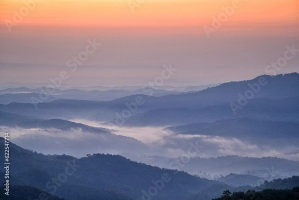 Obraz sunrise in the mountains