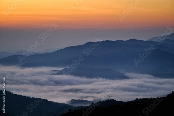 Obraz sunrise in the mountains