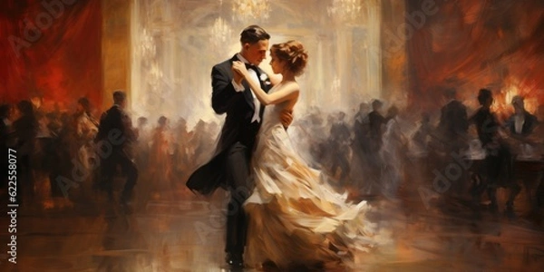 Fototapeta Dancing in the Jazz Age, generative ai