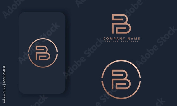 Fototapeta Modern Unique Creative B Logo Design, Minimal B Initial Based Vector Icon.