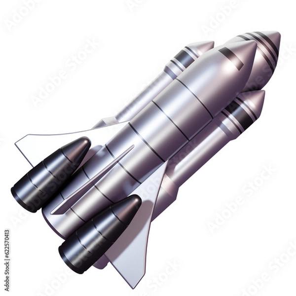 Fototapeta 3D rendering rocket object