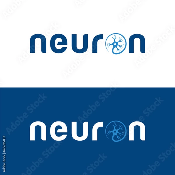 Fototapeta neuron logo design vector template