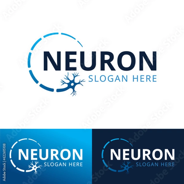 Fototapeta neuron logo design vector template