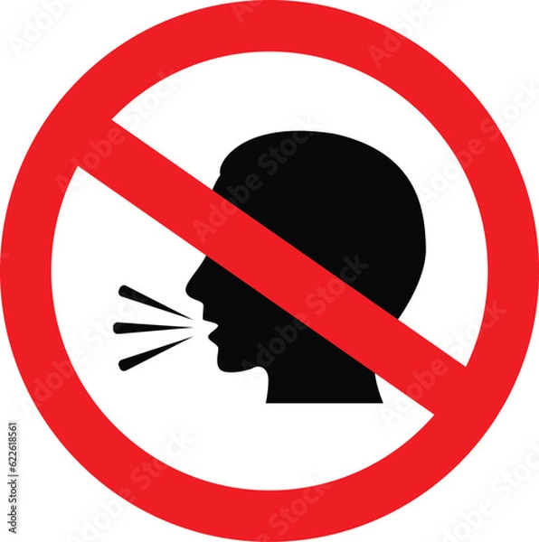 Fototapeta do not speak icon vector 