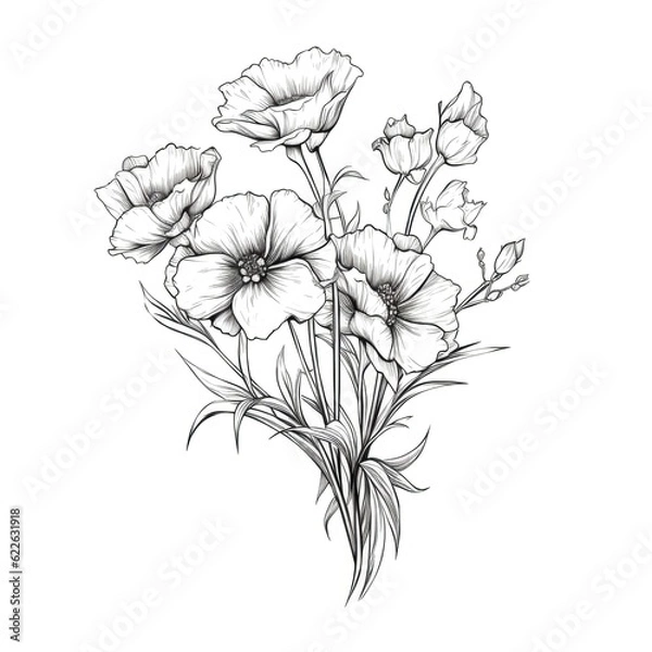 Fototapeta leaf flower bouquet ai generated