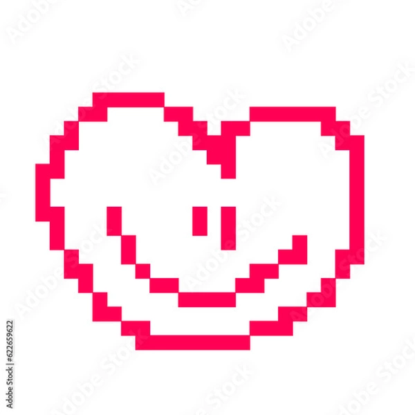 Obraz pixel heart art
