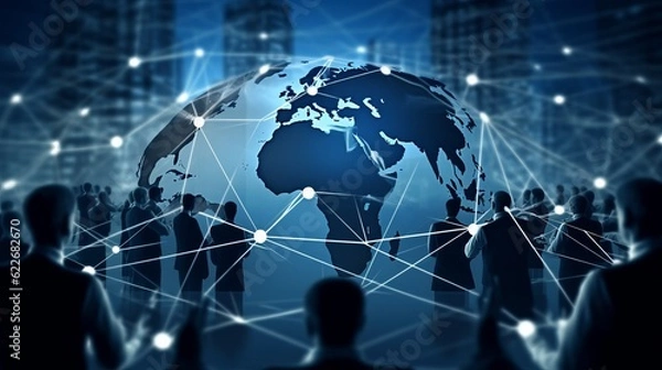 Fototapeta Ai Big data deep learning future technology concept digital graphic