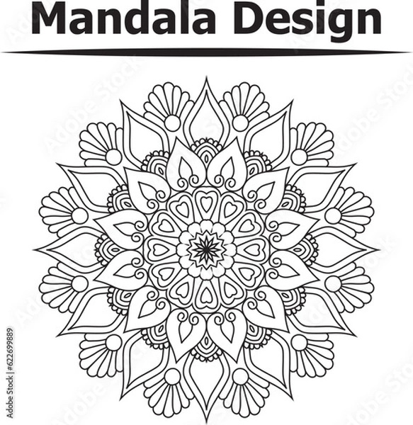 Obraz 
Gradient color hand drawn mandala design 