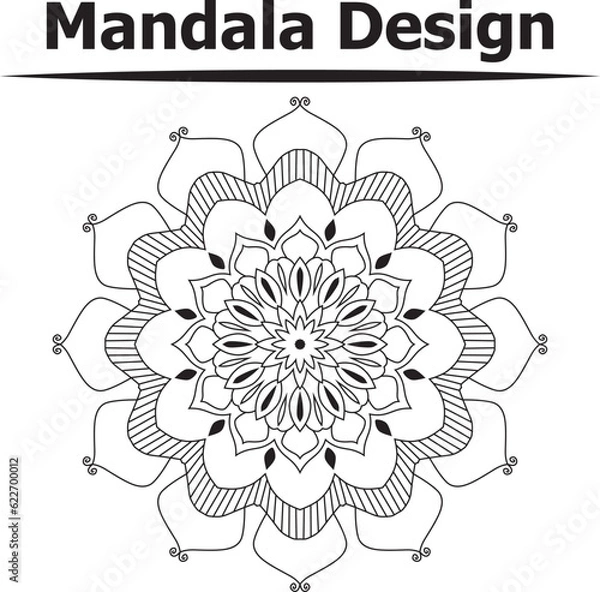 Obraz 
Gradient color hand drawn mandala design 