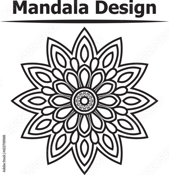 Obraz 
Gradient color hand drawn mandala design 