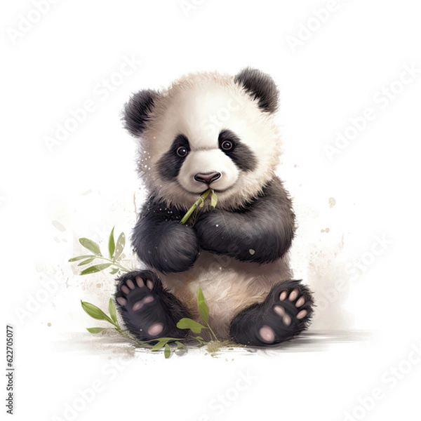 Obraz Mała panda, Ilustracja, wygenerowane przez AI